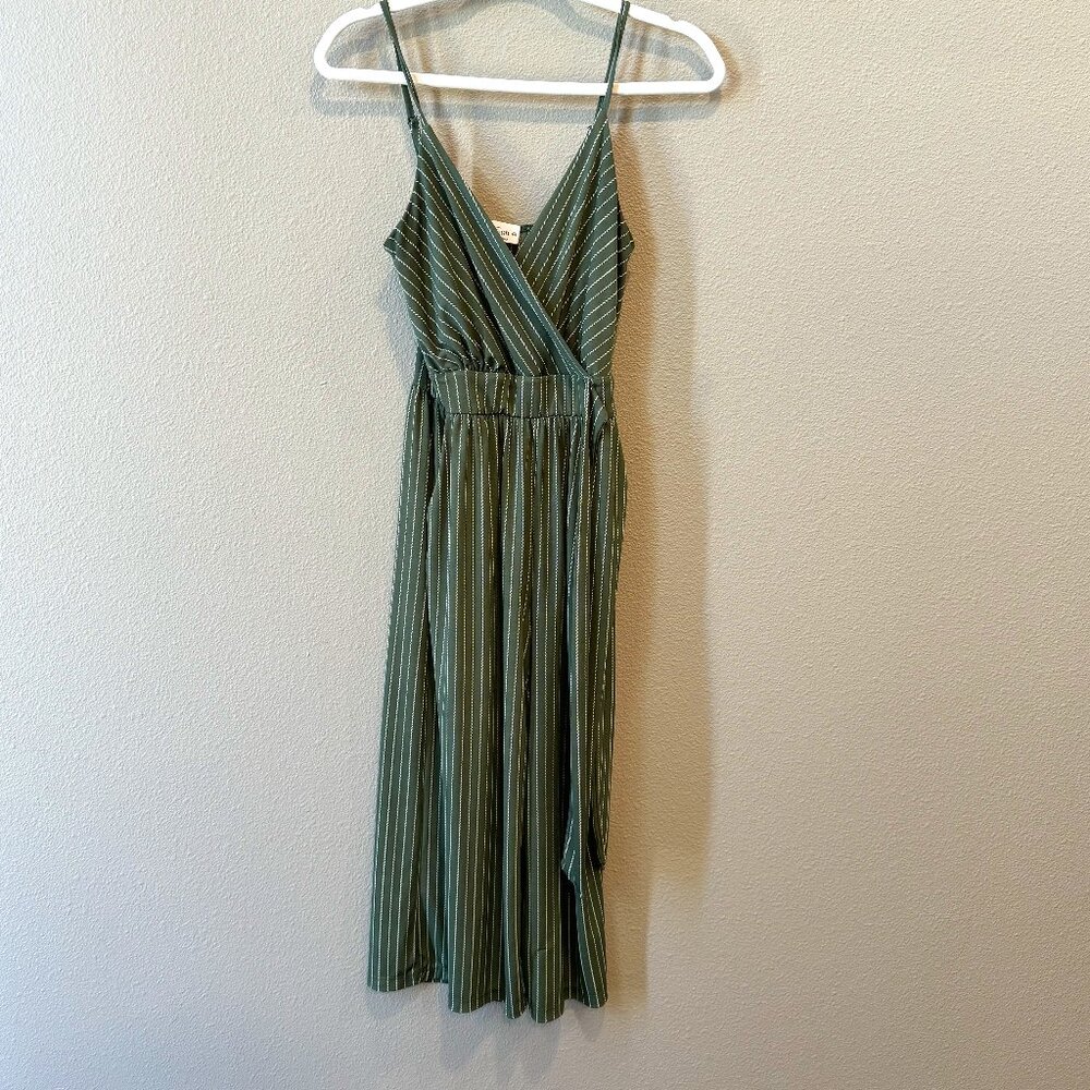Kaileigh Rica Knit Crop Jumpsuit (Olive, SP)